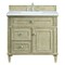 James Martin Vanities 36'' Single Vanity, Whitewashed Oak w/ 3 CM Arctic Fall Solid Surface Top 424-V36-WWO-3AF - alternate 1